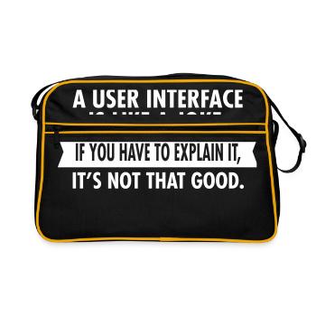 A User Interface Is Like A Joke... - Sac Retro - noir/or - Devant