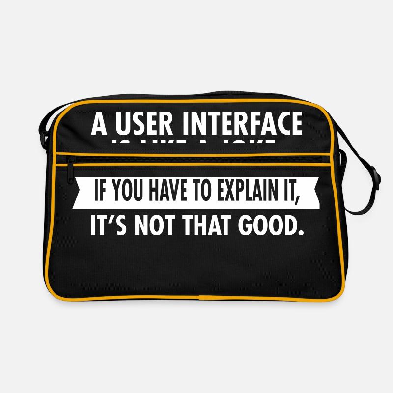 A User Interface Is Like A Joke... Retro Tasche