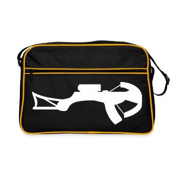 Armbrust, Crossbow - Retro Tasche - Schwarz/Gold - Vorne