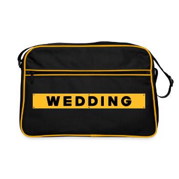 WEDDING Berlin - Retro Tasche - Schwarz/Gold - Vorne