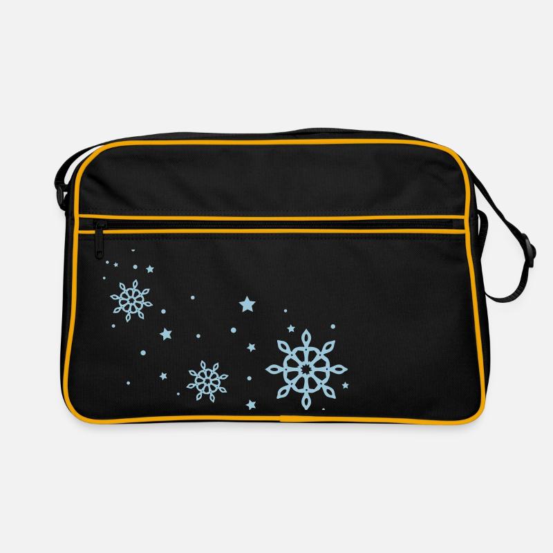 schneeflocken Retro Tasche