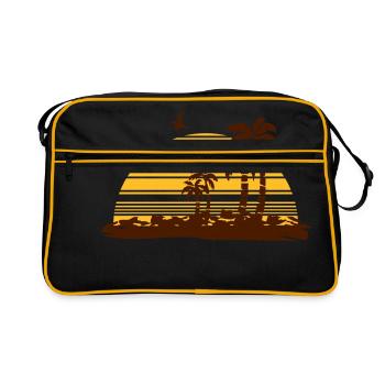 sunset - Retro Bag - black/gold - Front