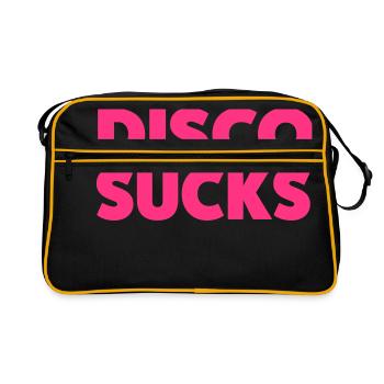 DISCO SUCKS MUSIC - Sac Retro - noir/or - Devant