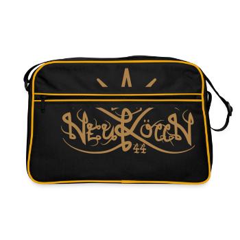 BERLIN NEUKÖLLN 44 KING - Retro Tasche - Schwarz/Gold - Vorne