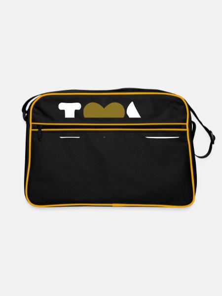 Schuhe - Retro Tasche - Schwarz/Gold - Vorne