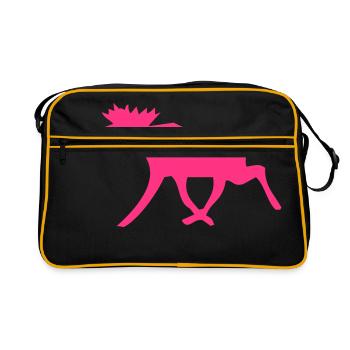 Schwedenelch; schwedisches Elch-Symbol (vektor) - Retro Tasche - Schwarz/Gold - Vorne