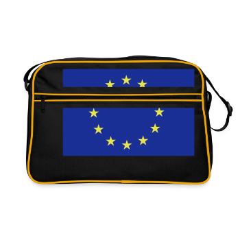 Drapeau européen - Sac Retro - noir/or - Devant