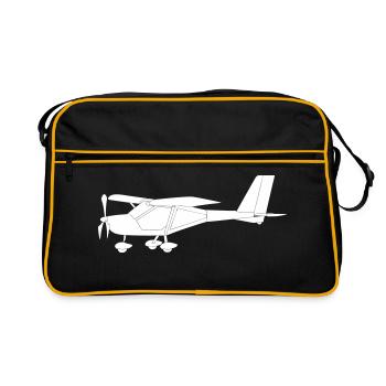 a22l aviateur pilote d'avion ultra léger - Sac Retro - noir/or - Devant
