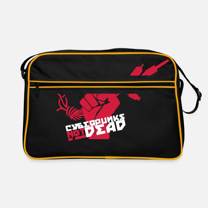 Cyberpunks not dead Retro Tasche