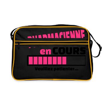 pharmacienne en cours - Sac Retro - noir/or - Devant