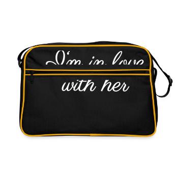 In love with her - Retro Bag - black/gold - Front