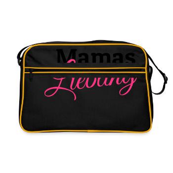 Mamas Liebling - Retro Tasche - Schwarz/Gold - Vorne