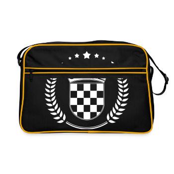 FROM CROATIA WITH LOVE - BATCH CROATIA - Retro Bag - black/gold - Front