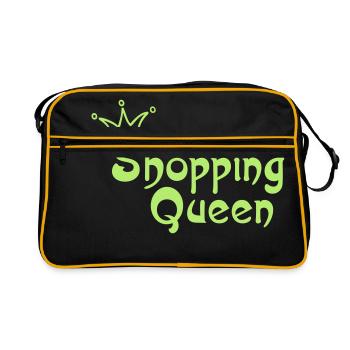 SHOPPING QUEEN - Retro Bag - black/gold - Front