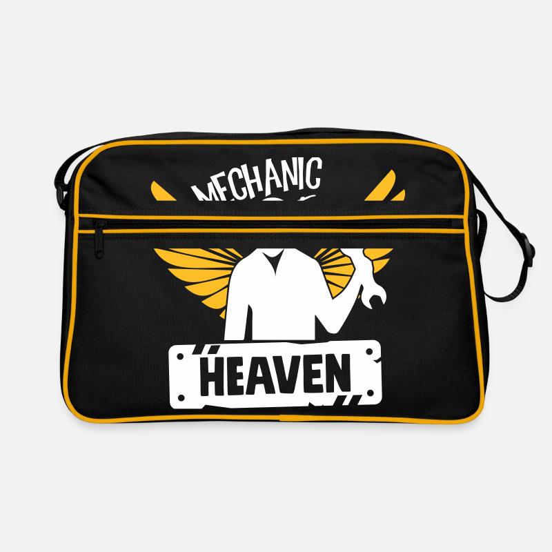 Mechanic From Heaven - Retro Tasche - Schwarz/Gold