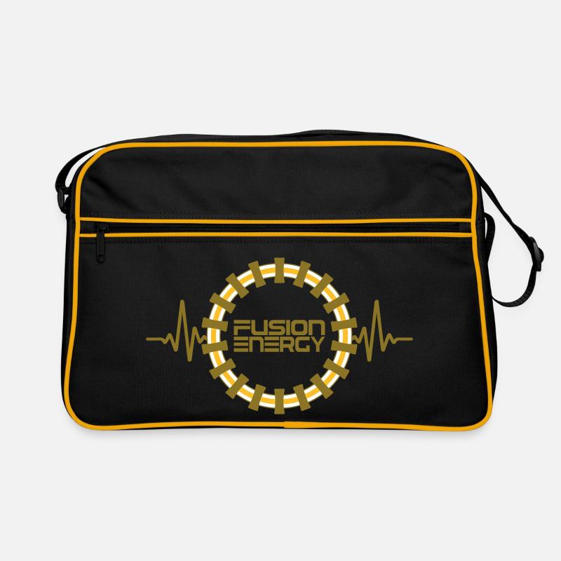 Fusion Energy | Farben änderbar Retro Tasche