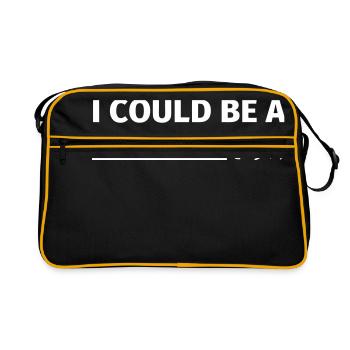 I could be a refugee - Retro Bag - black/gold - Front