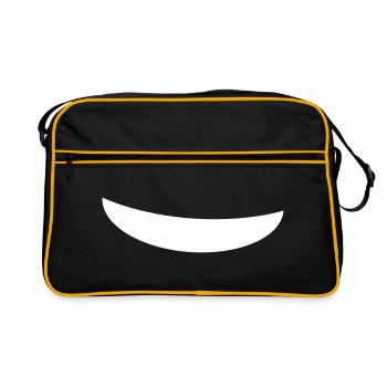 Just smile and grin - Retro Bag - black/gold - Front