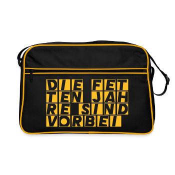Die fetten Jahre - Retro Tasche - Schwarz/Gold - Vorne