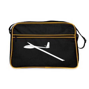 FK3 glider pilot gliding glider - Retro Bag - black/gold - Front