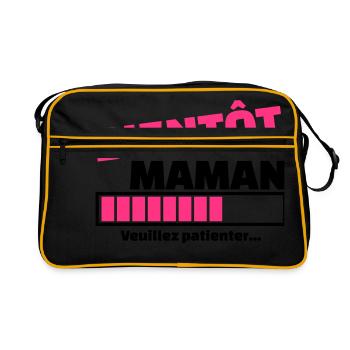 bientôt maman - Sac Retro - noir/or - Devant