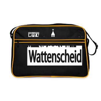 Skyline Wattenscheid - Retro Tasche - Schwarz/Gold - Vorne