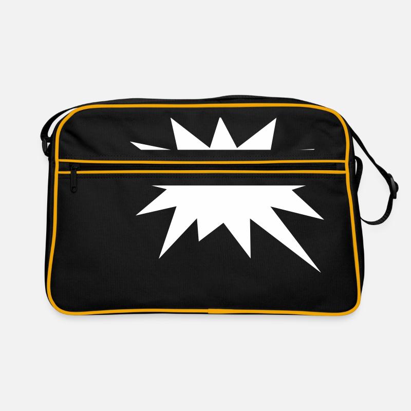 Sprechblase, Comic Blase, Dein Text, Comics Stern - Retro Tasche - Schwarz/Gold