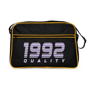 1992 quality | Farbe änderbar - Retro Tasche - Schwarz/Gold - Vorne