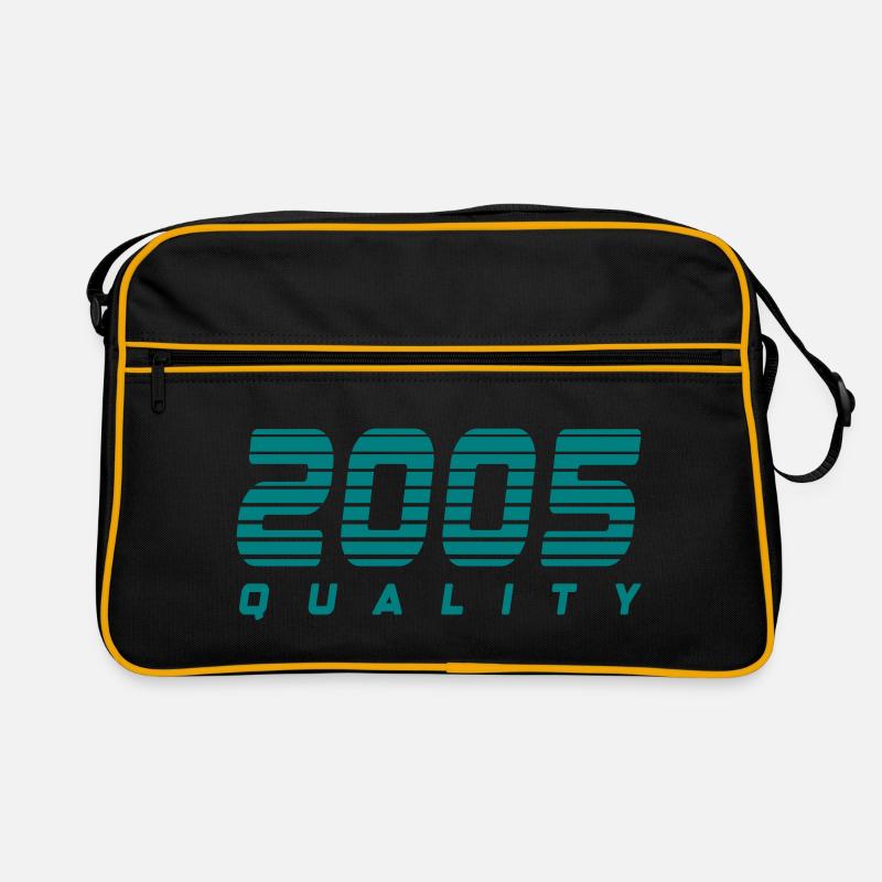 2005 quality | Farbe änderbar - Retro Tasche - Schwarz/Gold