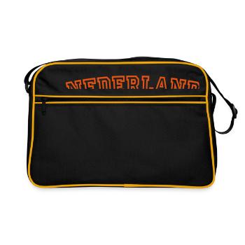 nederland / holland / oranje - Sac Retro - noir/or - Devant