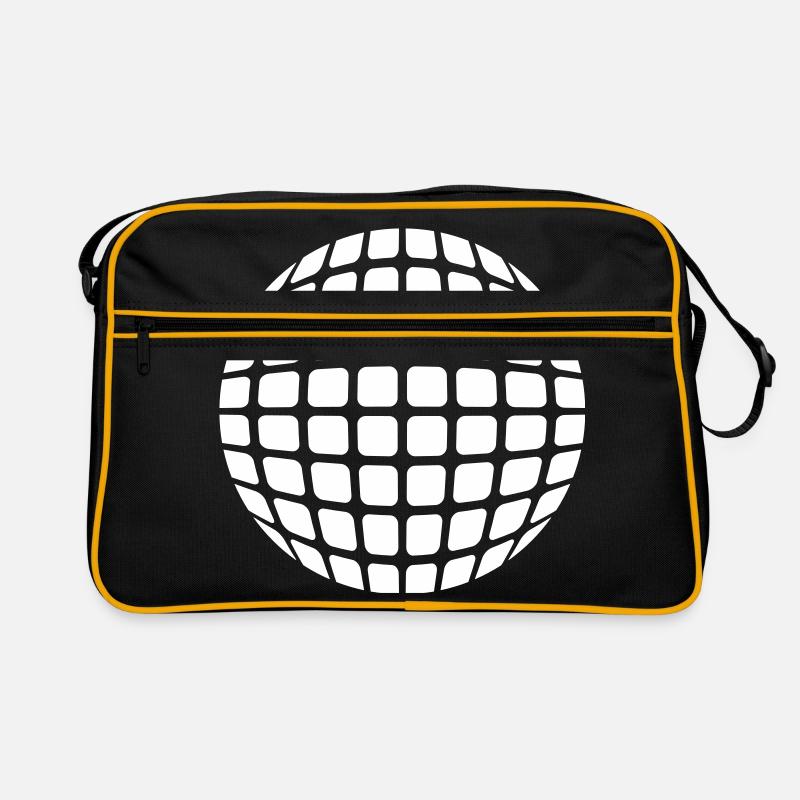 Diskokugel - Retro Tasche - Schwarz/Gold