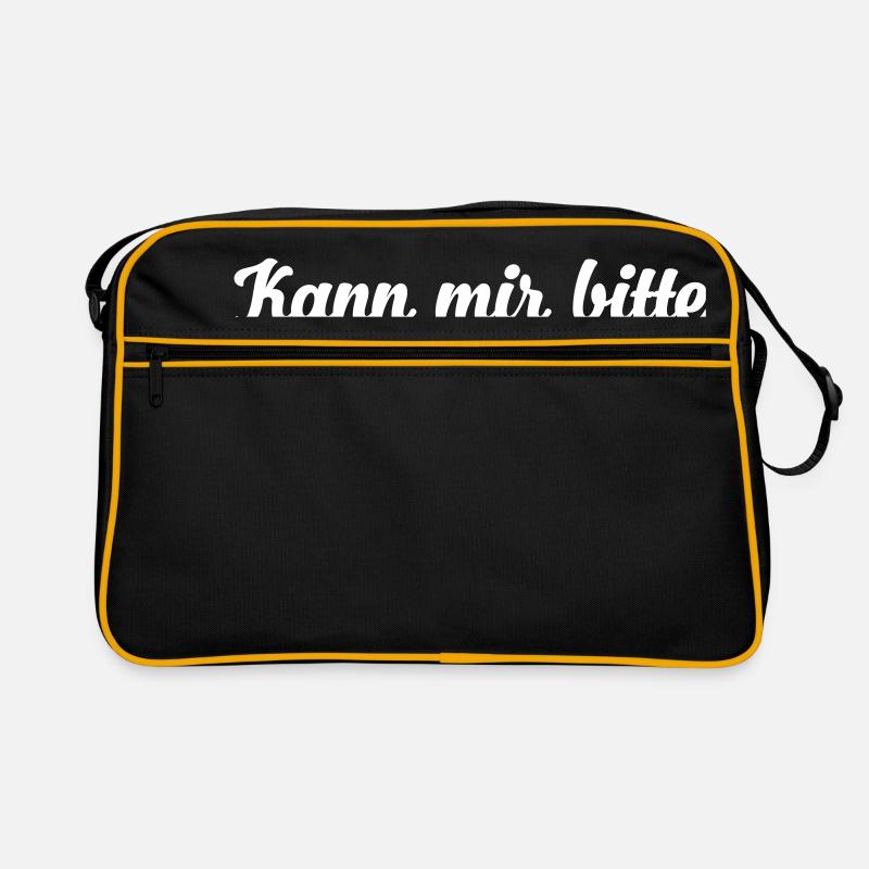 kann mir bitte jemand das wasser reichen - Retro Tasche - Schwarz/Gold