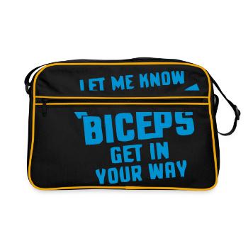 My Biceps in your way? - Retro Tasche - Schwarz/Gold - Vorne