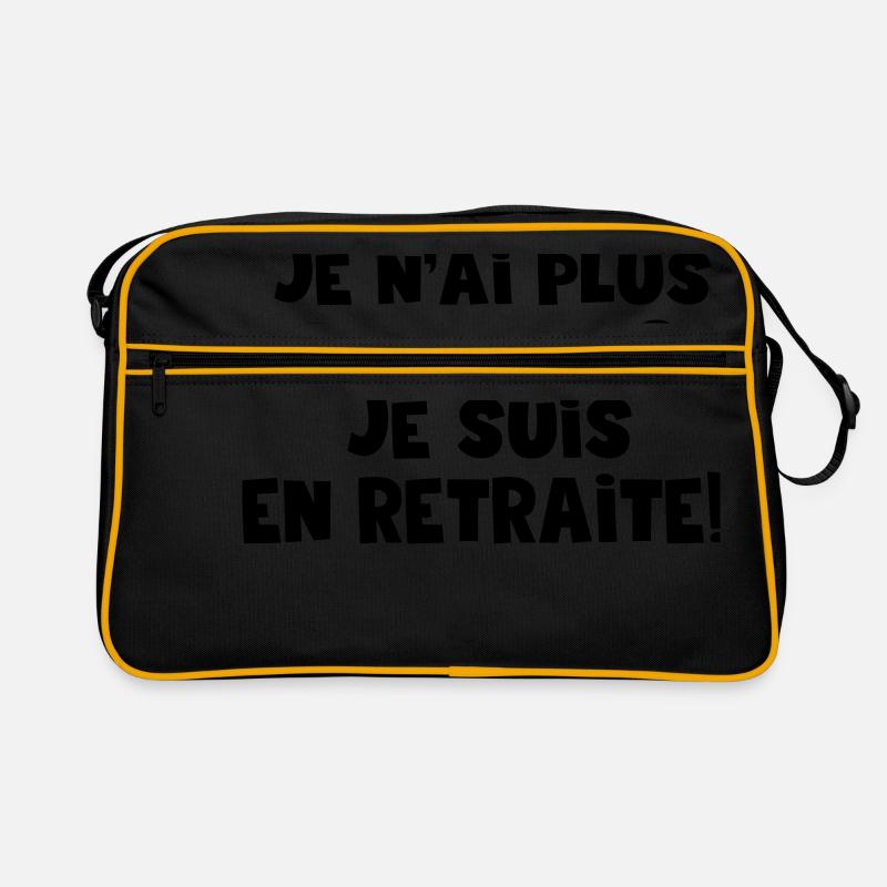 je n'ai plus le temps - Sac Retro - noir/or