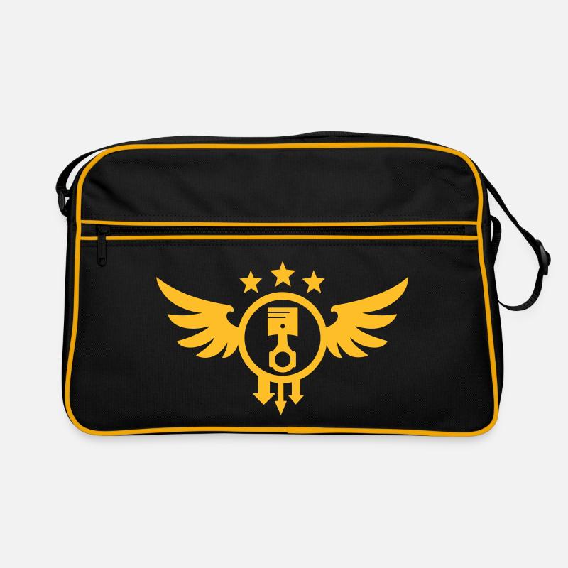 Racing Emblem (wings) 02 - Retro Bag - black/gold