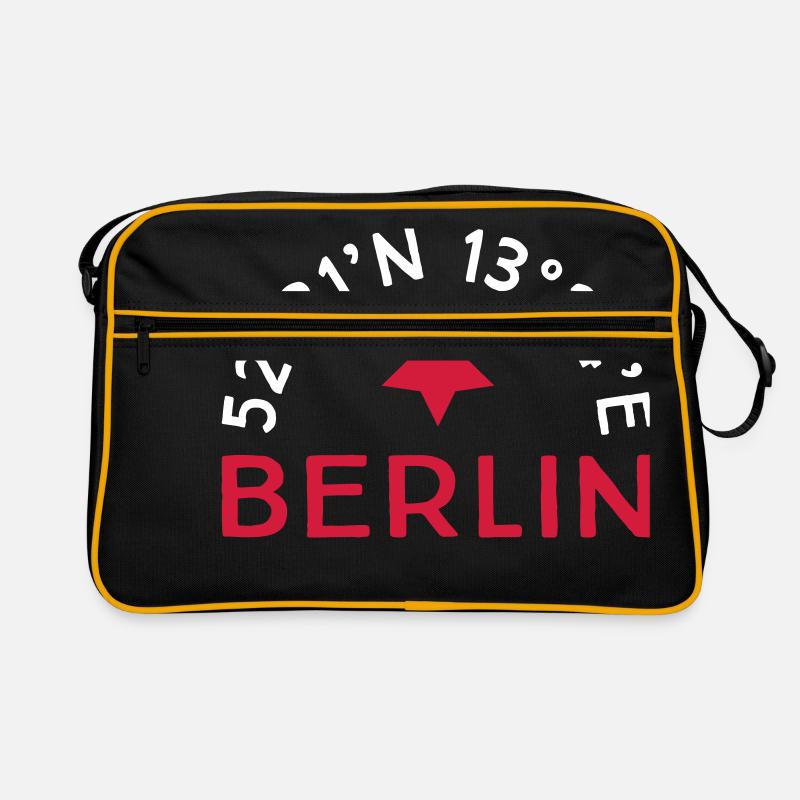 Berlin - Retro Tasche - Schwarz/Gold