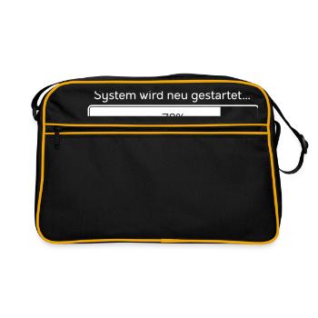 System Neustart - Retro Tasche - Schwarz/Gold - Vorne