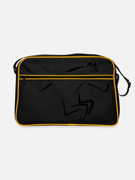 horse - Retro Tasche - Schwarz/Gold