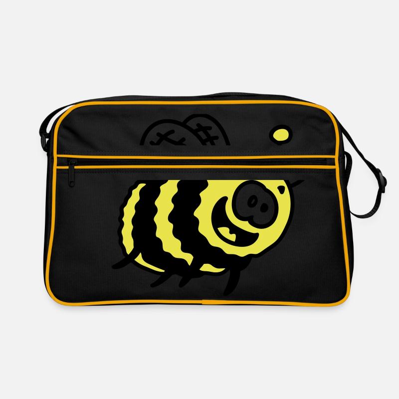 lustige Hummel - Retro Tasche - Schwarz/Gold