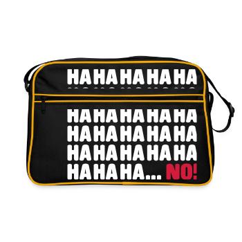 Ha ha ha ha ha ... No - Retro Bag - black/gold - Front
