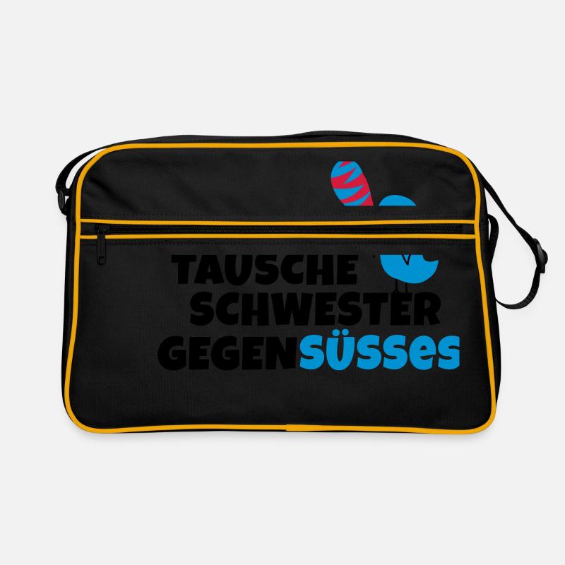 Tausche Schwester gegen Süßes Retro Tasche