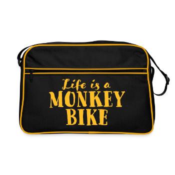 Life is a monkey bike - Retro Bag - black/gold - Front