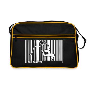 code barre grs gymnastique - Sac Retro - noir/or - Devant