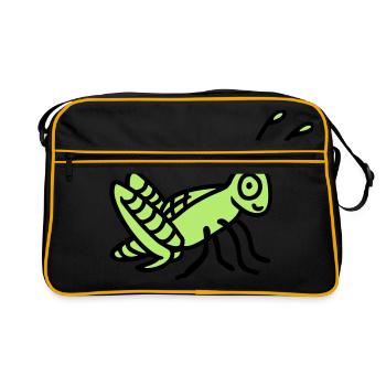 Sauterelle - Sac Retro - noir/or - Devant