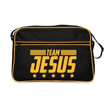 Équipe Jesus Church Love God | Couleur changeable - Sac Retro - noir/or - Devant