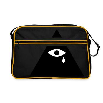 Pyramide Träne - Retro Tasche - Schwarz/Gold - Vorne