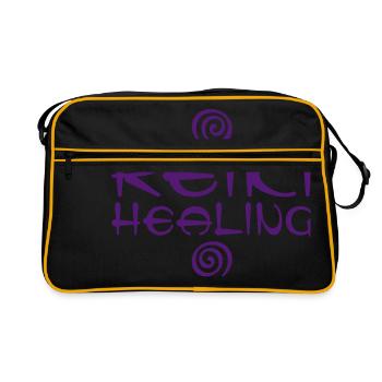 REIKI HEALING - Retro Tasche - Schwarz/Gold - Vorne