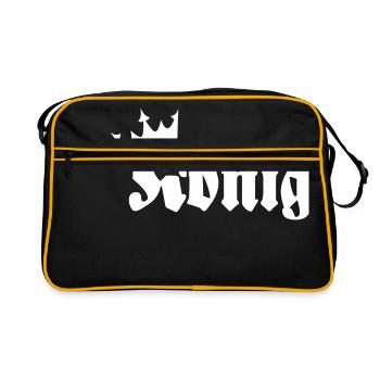 König - Retro Tasche - Schwarz/Gold - Vorne