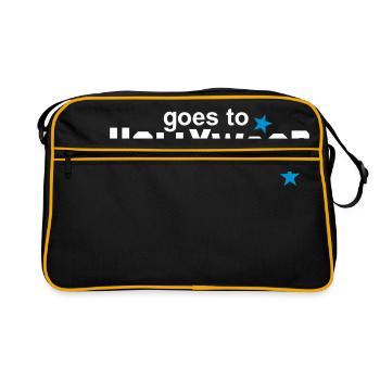 Votre nom + Goes to Hollywood - Sac Retro - noir/or - Devant