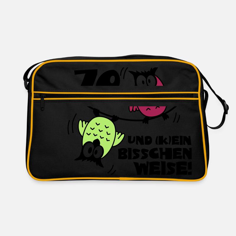 Geburtstag 70 und kein bisschen Weise, Eulen Retro Tasche